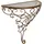 Hofmann Living And More Wandregaltisch, gold (antik goldfarben), B:40cm H:40cm T:20cm, HOFMANN LIVING AND MORE, Tische, Wanddekoration