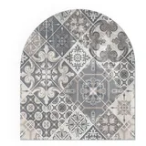 Tulup Bodenplatte Glas 80 x 70 x 0,4 cm Grau