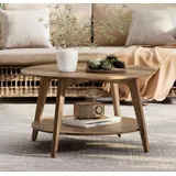 VASAGLE Couchtisch Weiß MDF 80 x 45 cm