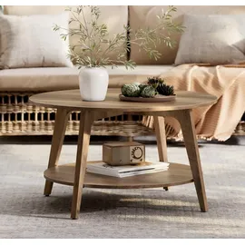VASAGLE Couchtisch Weiß MDF 80 x 45 cm