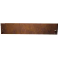 Rasenkante-Metall Abschlussstück - 1er Set - 1,13m Verlegelänge - Garten Beeteinfassung 18,5cm hoch - Stabile Beetbegrenzung-Metall - Metall-Rasenkante je 1,13m Länge – Corten-Stahl
