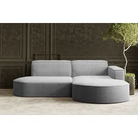 kaiser möbel Ecksofa Designer MODENA STUDIO stoff Dicker cord Poso Silber Rechts