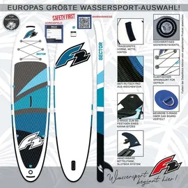 F2 PEAK 10,8 Stand Up Paddleboard SUP 329 x 81 cm blau