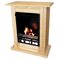 Kaminbau Mierzwa Echtfeuer-Dekokamin Madrid (Deluxe, Brenngel & Bio-Ethanol Kamin inkl. regulierbarem Brenner & Zubehör), Farbwahl, Gelkamin, Ethanolkamin, Kaminofen, Bodenkamin beige