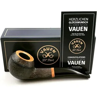 VAUEN Handpfeife Mokka Pfeife 5268 sandgestrahlt - made in Germany - 9mm Filter, aus Bruyèreholz braun