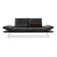 KOINOR Ledersofa 2-Sitzer FRANCIS India junglegrai - Büffelleder - Metallkufen - B. 206 cm