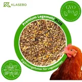 KLASEBO 25 kg Premium Hühnerfutter und Kükenfutter, Legemehl Plus mit Oregano - Geflügelfutter für Hühner, Gänse, Enten