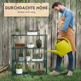 Outsunny Blumenständer Stahl, 89L x 28B x 107H cm