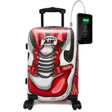 TOKYOTO Kinderkoffer Kinder-Trolley für Mädchen & Jungen 55x35x20 cm/Koffer Handgepäck Hartschalenkoffer, Reisekoffer klein Reisetasche Kinder mit TSA-Schloss USB-Anschluss Sneakers