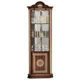 JVmoebel Eckvitrine Eckvitrine Schrank Eckschrank Möbel Glasschrank Design Möbel Regale braun