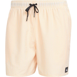 adidas Men's Stripey Classics Swim Short Length Badehose, Spark/White, L