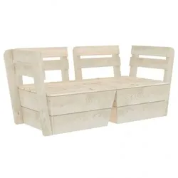 vidaXL Garten-Palettensofa Impregniertes Fichtenholz : Größe - 2 Sitz