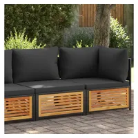 vidaXL Gartensofa mit Kissen 2-Sitzer Massivholz Akazie