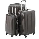 Alex - 3er Koffer-Set Hartschale Graphit glänzend, TSA, (55cm, 65cm & 75cm), 235 Liter