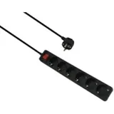 helos Steckdosenleiste CLASSIC 1,5 m Schwarz 6 St.