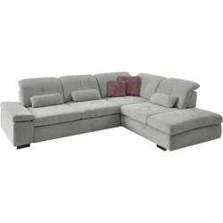 Ecksofa DIE PLANBAR "MP-IN16012 L-Form", silber, B:312cm H:85cm T:260cm, 85% Polyester, 15% Nylon, Sofas