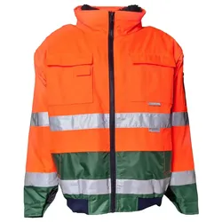 Warnschutz Comfort-Jacke "KONTRAST" - XL - orange/grün
