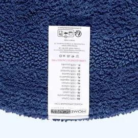 Homescapes Badematte Dunkelblau Ø 80 cm