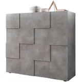INOSIGN »Dama Höhe 111 cm, Breite 121 cm, Kommode 2 Türen, Hochkommode«, Front in 3D-Optik, viel Stauraum, verschiedene Farben