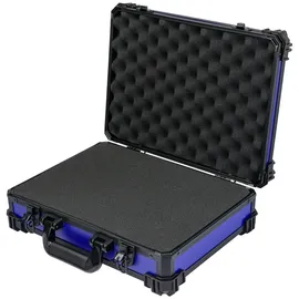 HMF 15502-05 Transportkoffer Rasterschaumstoff, Universalkoffer 39 x 29 x 12 cm, Blau