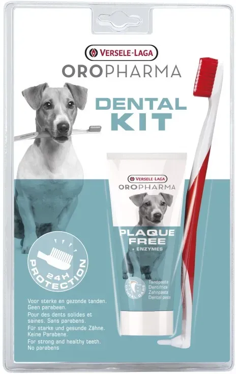 VERSELE-LAGA – Oropharma Plaque Free Zahnpflege-Set – Set aus Zahnpasta und Zahnbürste