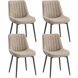 colamy Esszimmerstuhl Samt khaki 4er Set