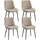 colamy Esszimmerstuhl Samt khaki 4er Set