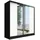 A&J MöbelLand Schiebetürenschrank DUO 200 x 215 x 59,5 cm Weiß/Schwarz