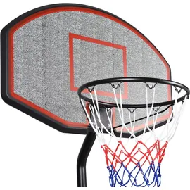 DEUBA Basketballkorb Outdoor Indoor mit Ständer höhenverstellbar 205- max. 305cm rollbar 70kg Standfuß Kinder Erwachsene Basketball Hoop Stand