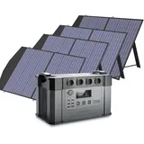 ALLPOWERS S2000 Pro Tragbares Powerstation mit 4x 100W Faltbares Solarpanel, 1451Wh 2400W (4000W Spitzenwert) Power Station AKKU Solargenerator Mobiler Stromspeicher für Home Notfall Camping RV Reise