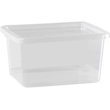 Plast Team Vertriebs GmbH Aufbewahrungsbox CAESAR, Transparent - Kunststoff - 20 Liter - stapelbar - mit Deckel