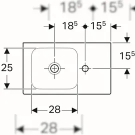 Geberit iCon xs Handwaschbecken 53 x 31 cm (124053000)