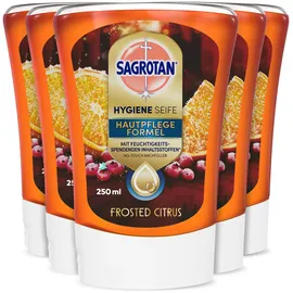 Sagrotan Hygiene Seife Hautpflege Formel, Frosted Citrus, Limitierte Edition, 5x250ml