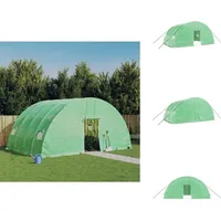 Vidaxl - Gewächshaus Mit Stahlrahmen Grün 24 M2 6x4x2,85 M - Gewächshaus - Gartengewächshaus - Pflanzenhaus - Tomatenhaus - Greenhouse