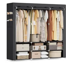 Songmics Kleiderschrank 45 x 188 x 176 cm Schwarz