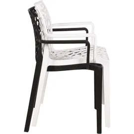 Garden Pleasure CALVERA Stapelstuhl 58 x 58 x 0 cm schwarz 2 St.