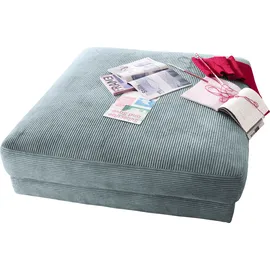 Home Affaire Hocker Enisa Cord 100 x 43 x 100 cm Blau