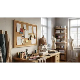 ALLboards Pinnwand 80 x 60 cm Braun