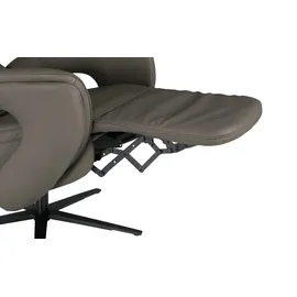 Hukla Relaxsessel Pierre Leder 75 x 115 x 87 cm Braun mit Relax-Funktion