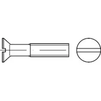 Industrial Quality Supplies DIN 963 Senkschraube mit Schlitz, MS