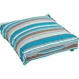 H.O.C.K. Sitzkissen "Yucatan", blau (blau, gestreift), B:50cm H:10cm L:50cm, Kunstfaser, Dekokissen_Sitzkissen_Kissenhüllen, Sitzkissen, mit bunten Streifen