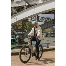 ABUS Fahrradhelm XOXO Cityhelm im Skater-Look Helm für Skateboard, Fahrrad, Scooter Größe M, Grün/Türkis/Mint