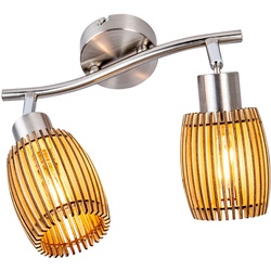 Decken Strahler Eichen Spots verstellbar Wohn Schlaf Zimmer Lampe  im Set inkl. LED Leuchtmittel