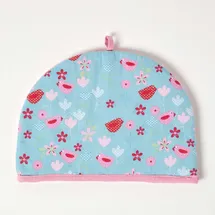 Homescapes Tea Cosy, – Stoff-Teewärmer Vögel & Blumen