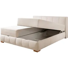 Home Affaire Boxbett HOME AFFAIRE "Chelles", beige (beige, natur), B:187cm L:225cm, Komplettbetten, inkl. Topper und Bettkasten