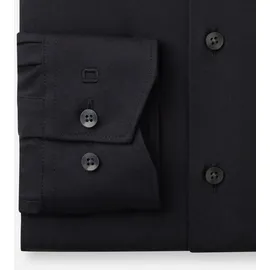 Olymp Businesshemd OLYMP Luxor modern fit, Herren, Gr. 43, Normaler Arm, schwarz, 64% Baumwolle, 27% Polyester, 9% Elasthan, Hemden,
