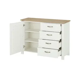 maison bleue Kombikommode Trient 117 x 86 x 41 cm Weiß