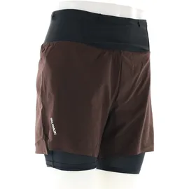 Salomon Sense Aero 2in1 herren Laufshort-Braun-M