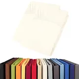 Aqua-Textil Spannbettlaken Baumwolle 140 x 200 - 160 x 200 cm weiß 2 St.