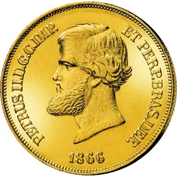 Goldmünze Peter II. 1853-1889 Brasilien